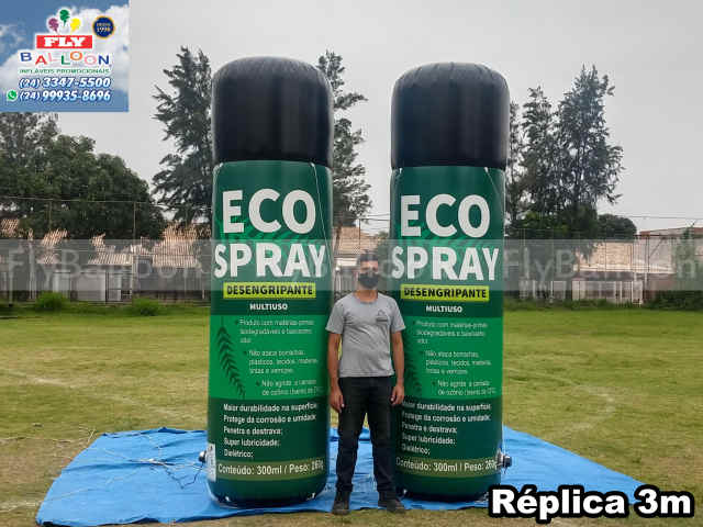 infláveis gigantes promocionais eco spray desengripante