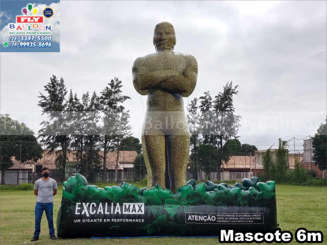 mascote inflável gigante promocional fungicida excalia max sumitomo