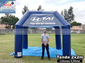 tenda inflável promocional concessionária tai motors hyundai