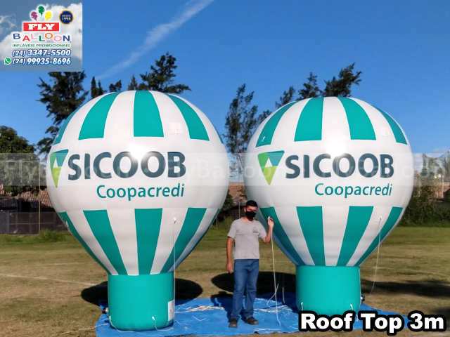 Balões infláveis promocionais Sicoob