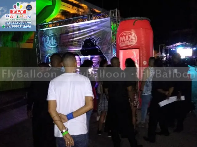 cabine inflável de sorteios Rádio Mix FM Rio
