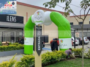 portal inflável personalizado plaza fácil
