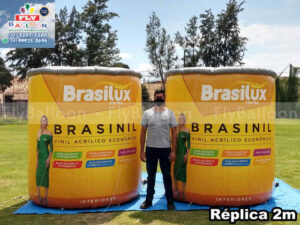 réplicas infláveis gigantes promocionais lata brasilux tintas brasinil