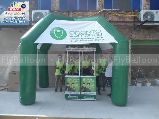 tenda inflável personalizada odonto company água branca
