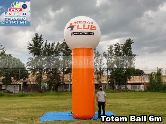 totem ball inflável gigante promocional mega lub centro automotivo