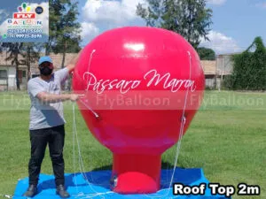 balão gigante inflável promocional viação pássaro marron