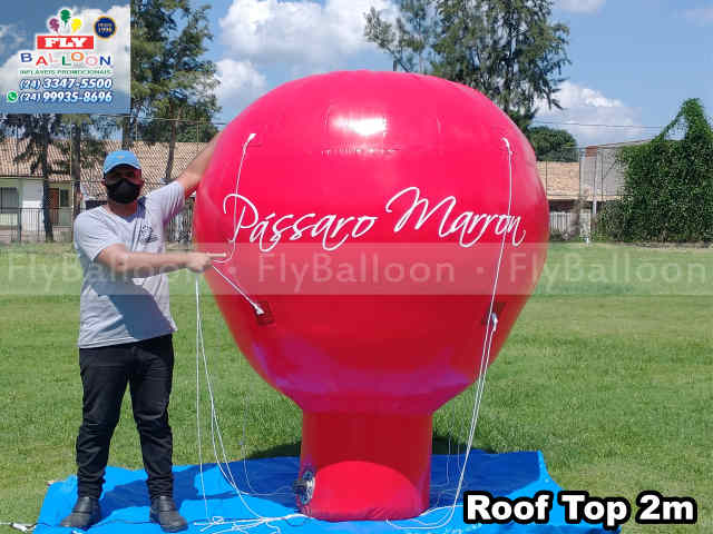 balão gigante inflável promocional viação pássaro marron
