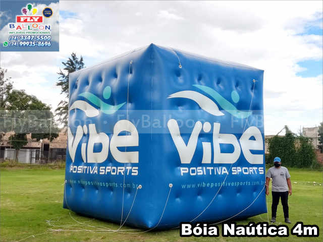boia náutica cubo inflável promocional vibe positiva sports