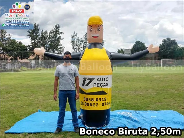 boneco biruta inflável promocional 17 auto peças
