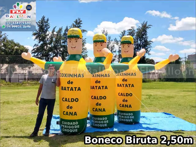 bonecos infláveis personalizados biruta coxinhas de batata
