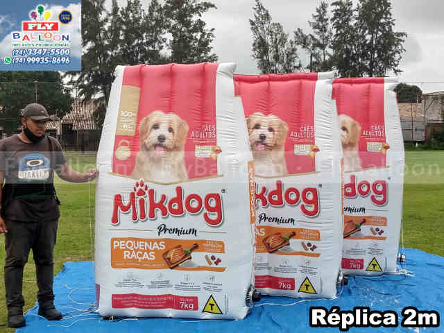 infláveis gigantes promocionais ração mikdog premium cães adultos pequenas raças