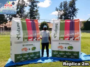 infláveis gigantes promocionais ração nature fórmula natural