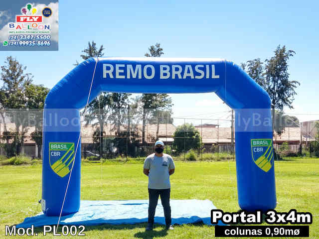 pórtico inflável promocional remo brasil