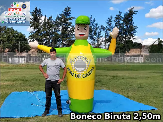 boneco inflável biruta personalizado cantina bom de garfo