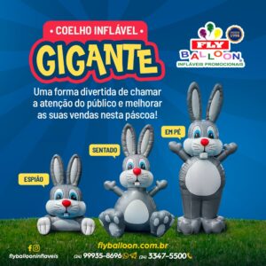 campanha coelhos infláveis gigantes pascoa 2022