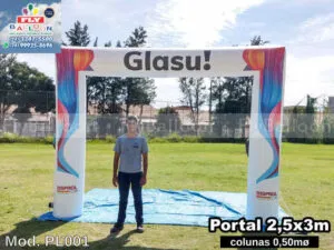 pórtico inflável personalizado tintas glasurit