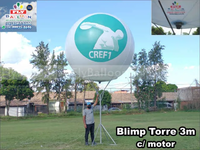 balão inflável promocional blimp motor na torre crefi1