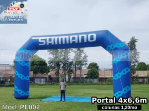 pórtico inflável promocional shimano