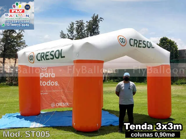 tenda inflável promocional personalizada cresol