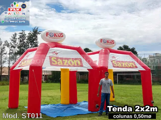 tendas infláveis promocionais personalizada sazón ajinomoto