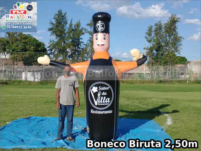 boneco biruta interativo inflável cheff sabor da villa restaurante