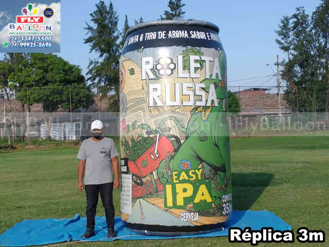 vel gigante promocional lata cerveja roleta russa