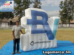 logomarca inflável promocional banco bv meu carro novo