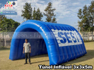 túnel inflável promocional personalizado sesi