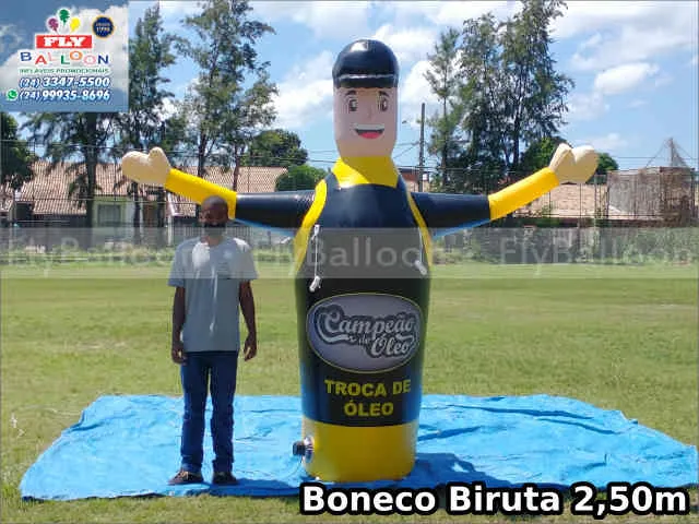 boneco biruta interativo inflável campeão do óleo