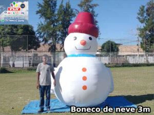 boneco de neve gigante inflável promocional