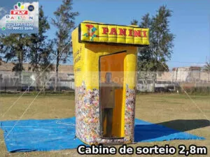 cabine inflável de sorteios panini