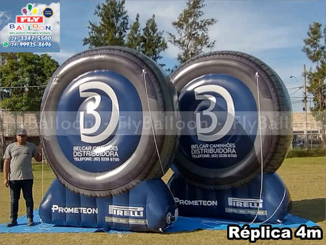 infláveis gigantes promocionais pneus prometeon pirelli