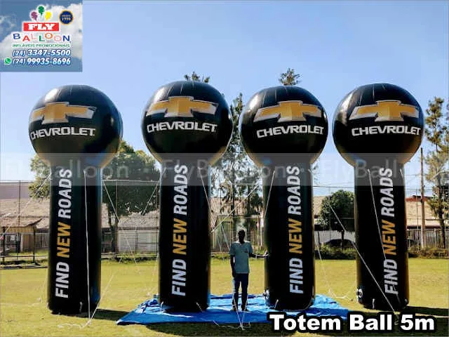 infláveis promocionais totem ball chevrolet find new roads