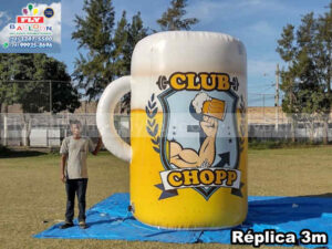 inflável gigante promocional caneca club chopp