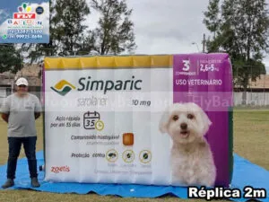 inflável gigante promocional simparic 10 mg