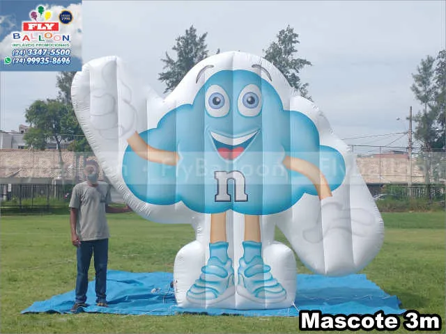 mascote inflável promocional novope calçados