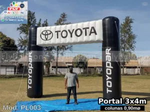 portal inflável promocional toyota toyopar