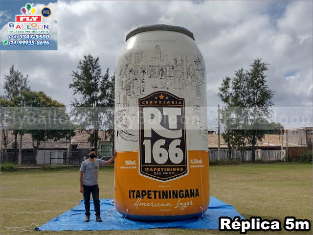 replica inflável gigante promocional-lata cervejaria rt 166 itapetiningana