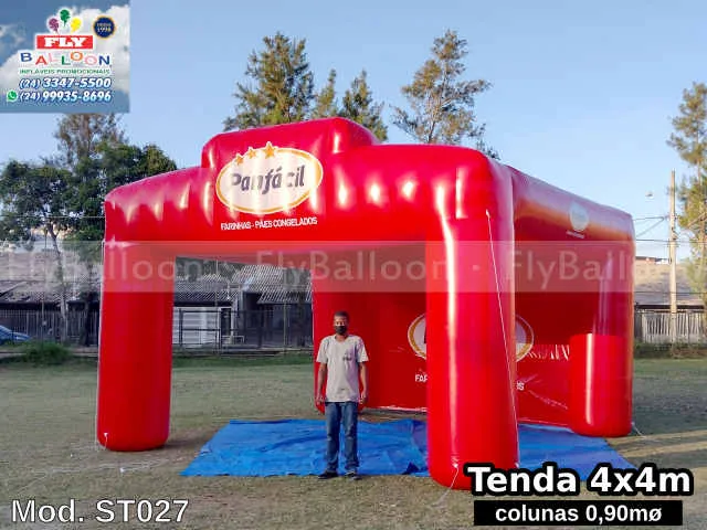 tenda inflável promocional panfácil farinhas e pães congelados