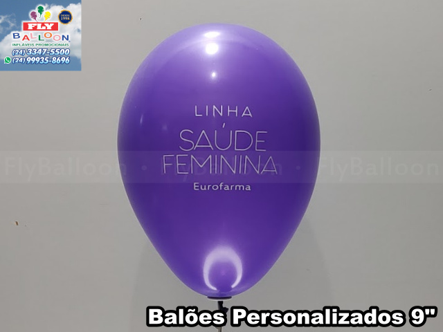 balão personalizado linha saúde feminina eurofarma