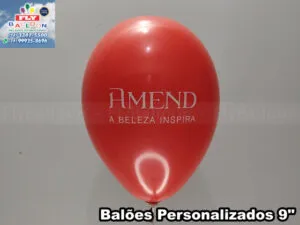 balões personalizados amend cosméticos