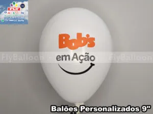 balões personalizados bobs em ação