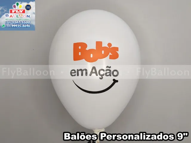 balões personalizados bobs em ação