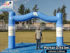 pórtico inflável promocional banco BV