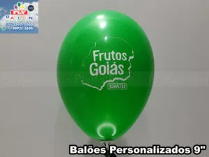 balão personalizado frutos de goias sorvetes