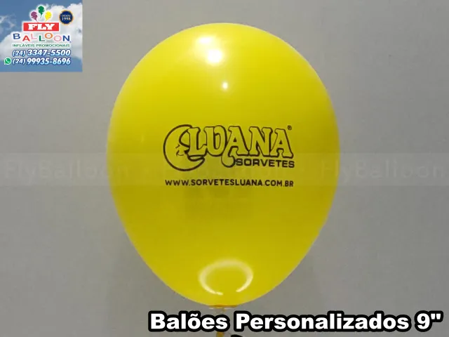 balões personalizados Luana sorvetes