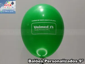 balões personalizados unimed norte pioneiro - pr