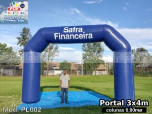 pórtico inflável promocional safra financeira