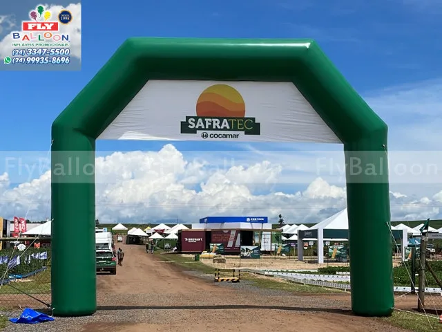 pórtico inflável promocional safratec cocamar 2023