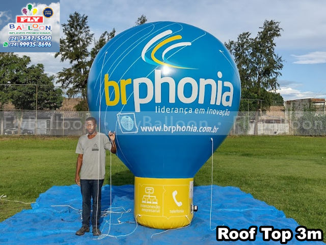 balão inflável gigante roof top br phonia telecom